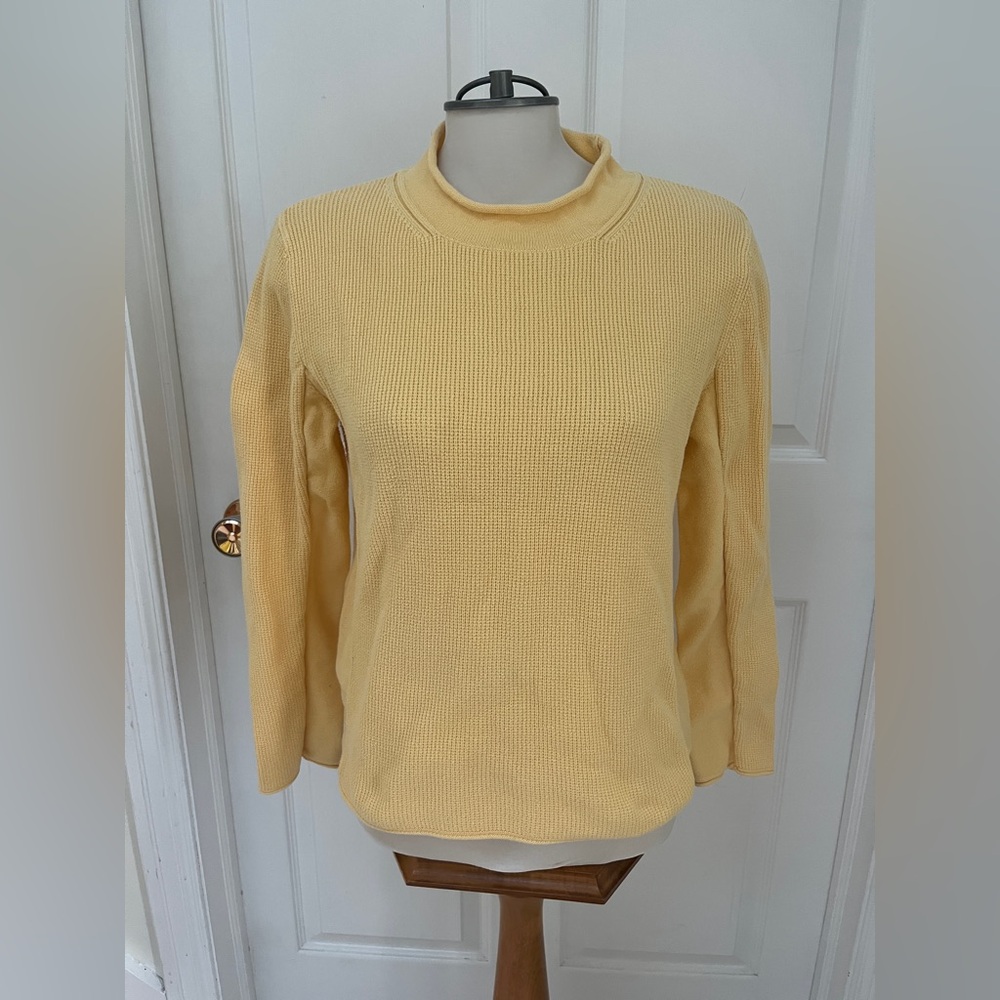 Coldwater creek Yellow cotton Knit Sweater size medium